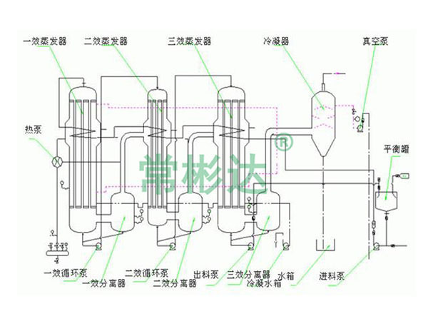 三效強制循環蒸發器